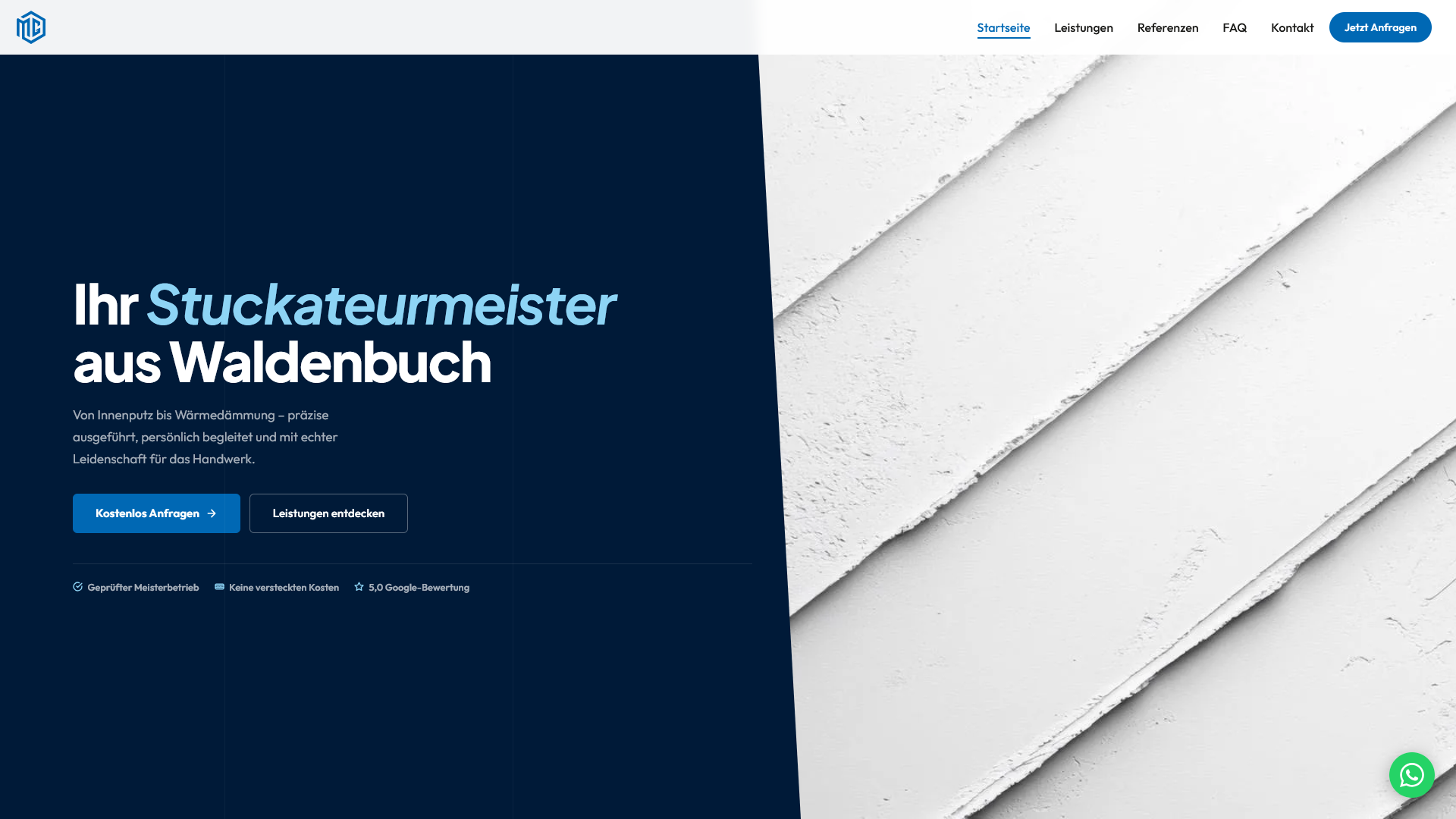Stuckateurbetrieb Geiger Webdesign
